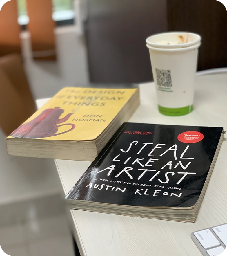 Design books and coffee